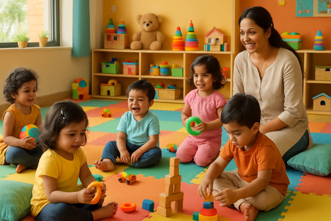 Daycare facilities at The Nurturing Roots Nerul West preschool