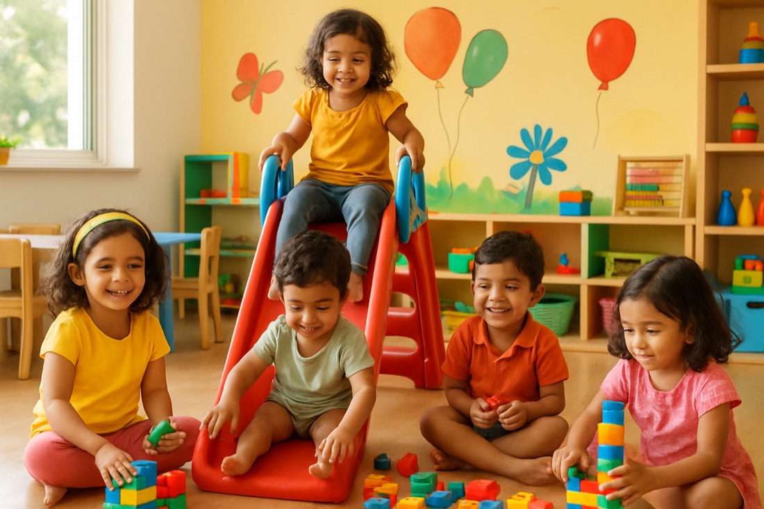 Daycare facilities at The Nurturing Roots Uran City preschool